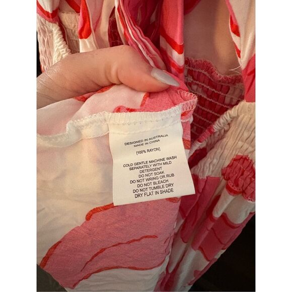 Abel The Label x Anthropologie Rumi Tie Back Maxi Dress Size Medium - Picture 7 of 9